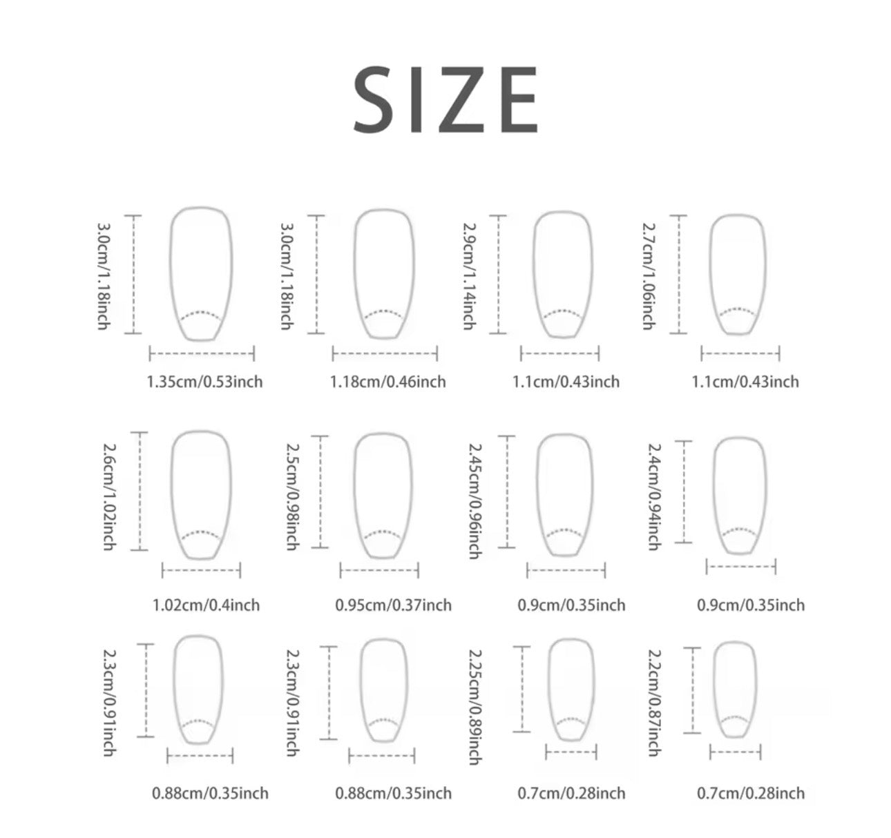 24 PCs Fake Nails with 1 Nail Glue and 1 Nail File