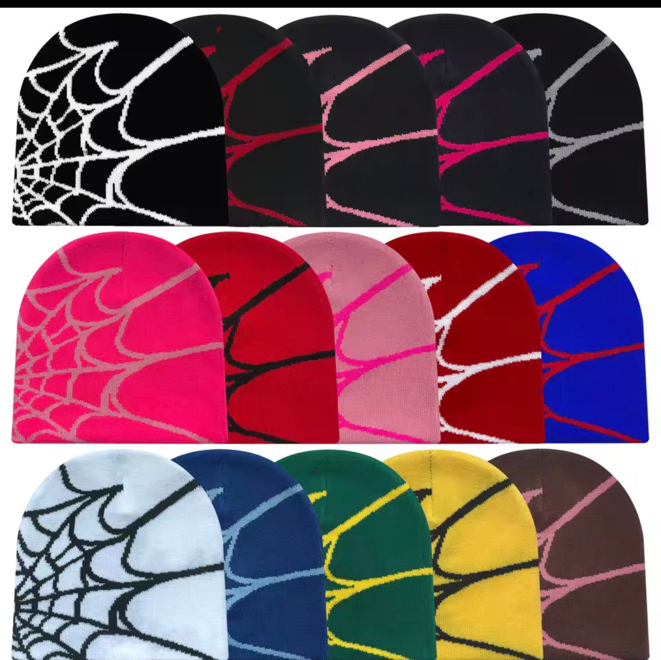 Four Seasons Men's And Women's Universal Y2K Knit Hat Spider Web Riding Outdoor Sports Fashion Hat