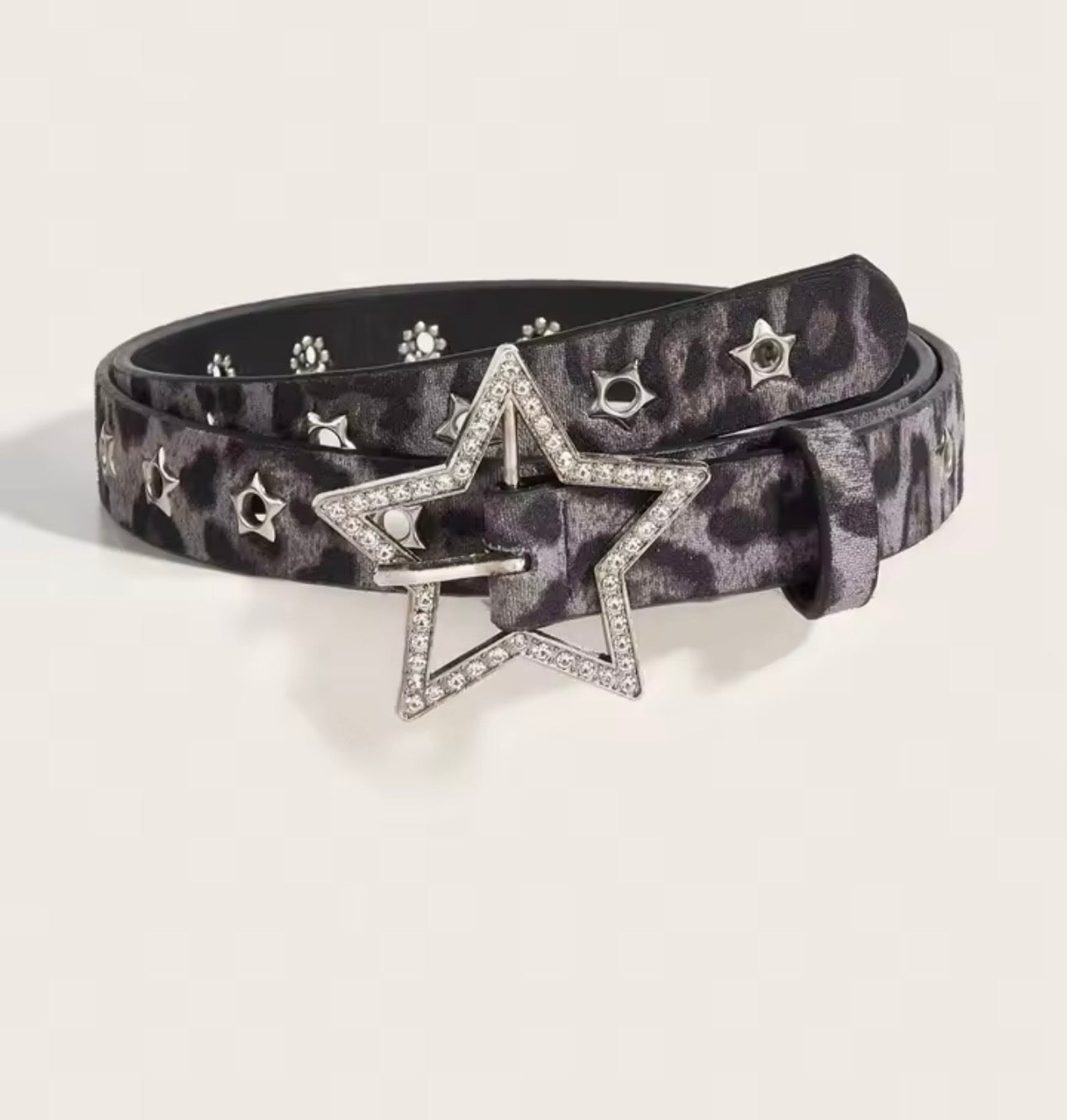 1pc Women's Y2K Star Studded Metal Hollow Star Belt, Suitable For Casual Daily Wear