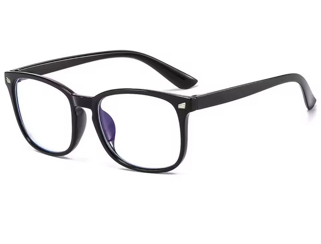 3pcs Lightweight PC Frames Minimalist Square Clear Lens Glasses - Blue Light Blocking, Full Frame, for Everyday & Casual Wear