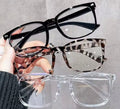 3pcs Lightweight PC Frames Minimalist Square Clear Lens Glasses - Blue Light Blocking, Full Frame, for Everyday & Casual Wear