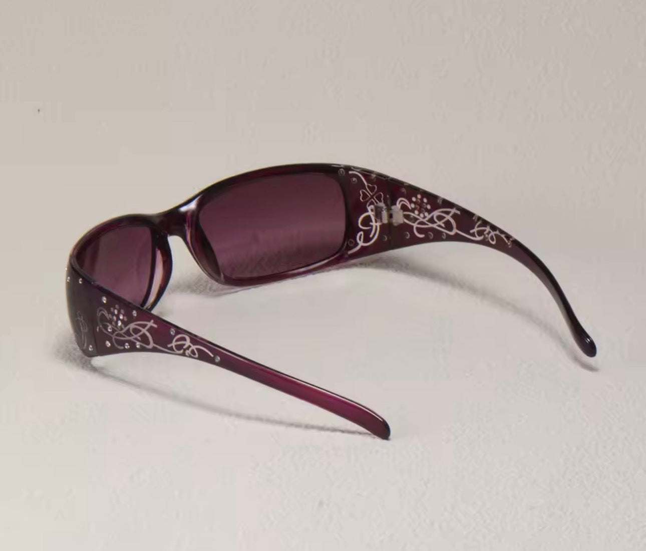 Pattern Decoration Diamond-Encrusted Square Frame Sunglasses Retro Style Daily Classic Fashion Ladies Vacation Travel Glasses