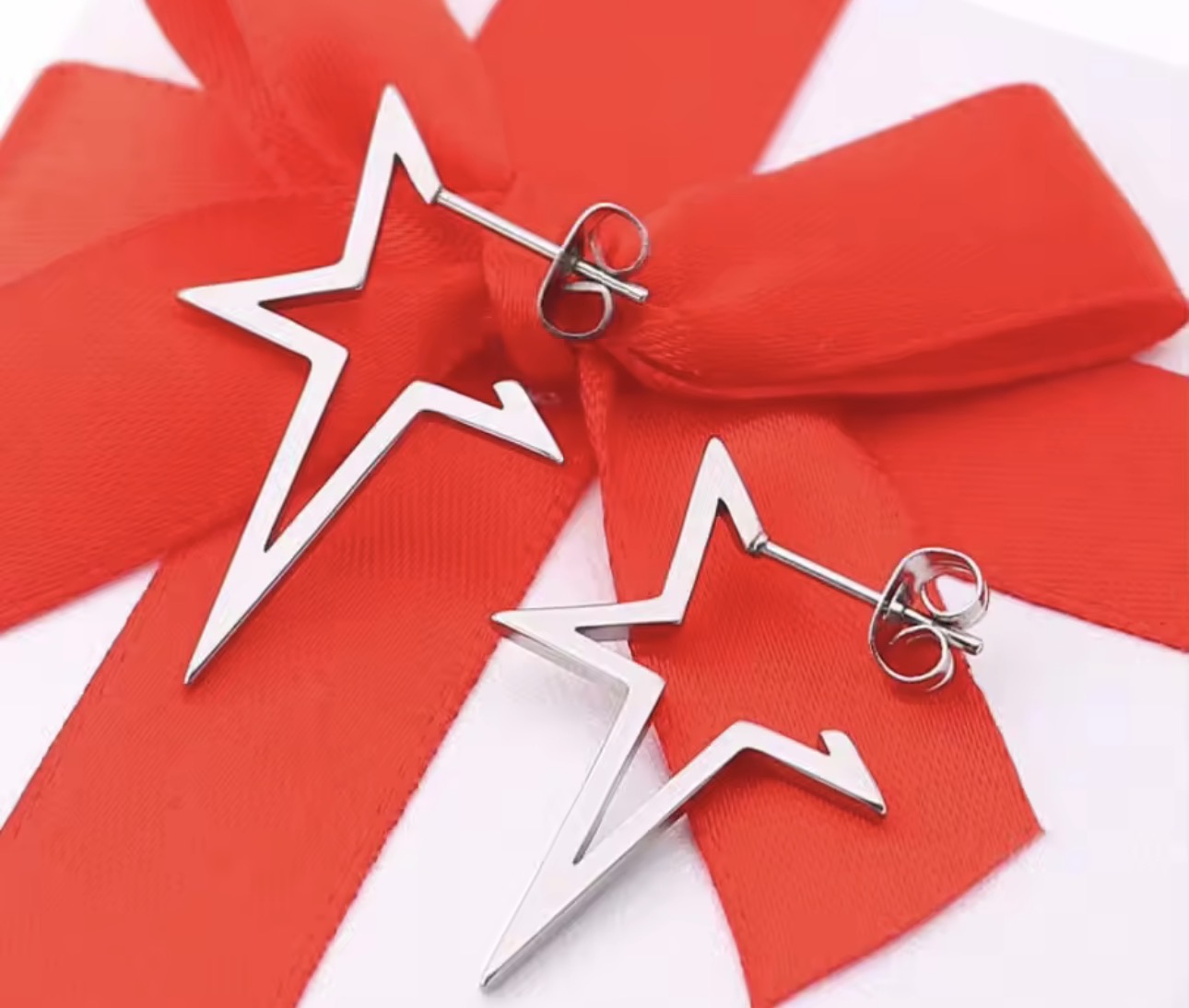 Harajuku Punk Big Star Earring Irregular Hollow Out Alien Metal Pentagram Ear Stud for Women Cool Girl Trend Y2K Jewelry NEW Har