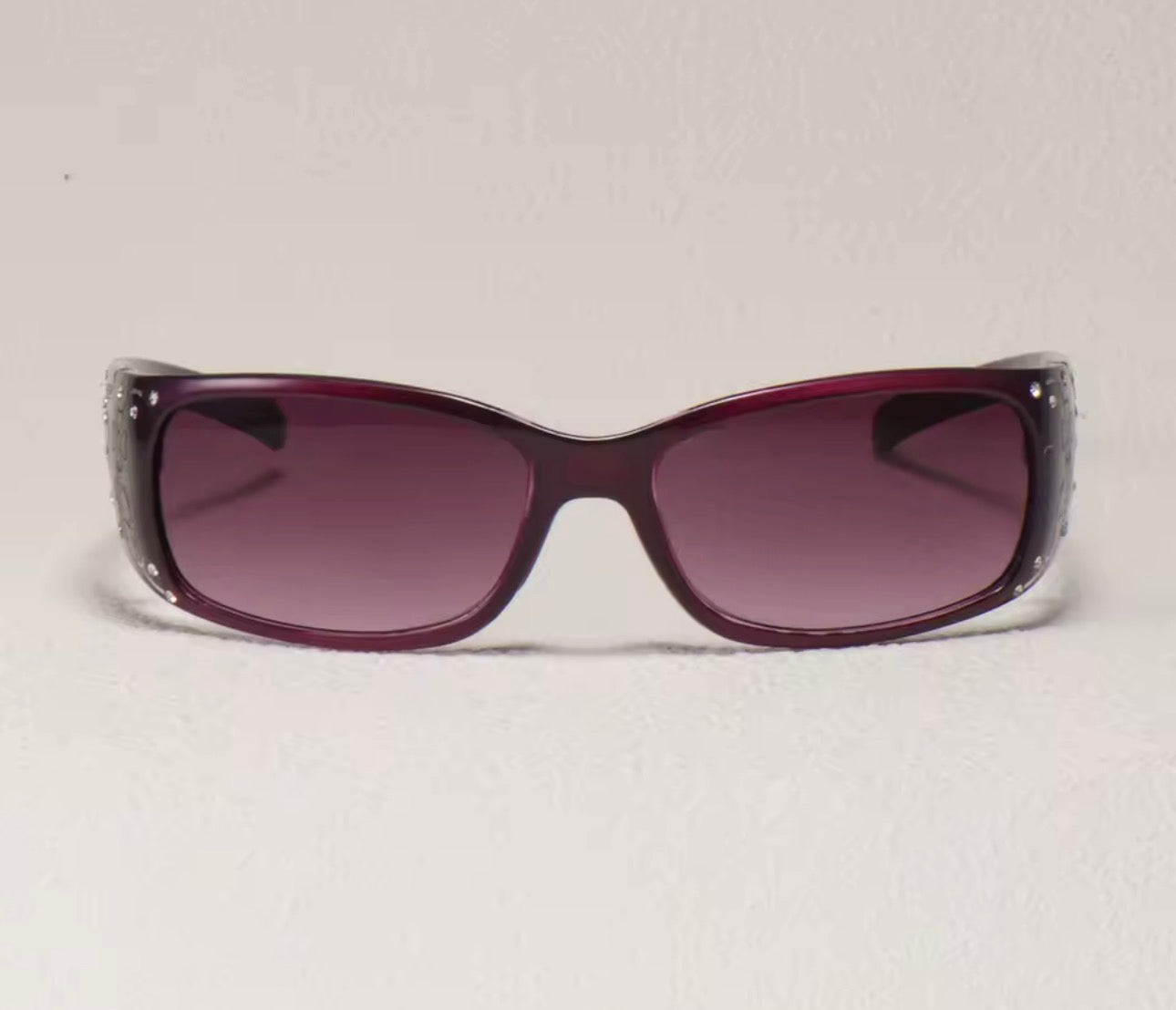 Pattern Decoration Diamond-Encrusted Square Frame Sunglasses Retro Style Daily Classic Fashion Ladies Vacation Travel Glasses