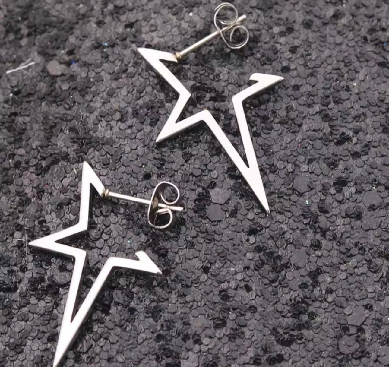 Harajuku Punk Big Star Earring Irregular Hollow Out Alien Metal Pentagram Ear Stud for Women Cool Girl Trend Y2K Jewelry NEW Har