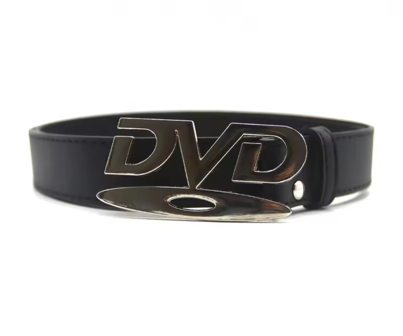 Unisex Nostalgic DVD Buckle Belt Versatile Black White Decorative Waist Straps Belt for Men Women Jeans Matching Gift for Her