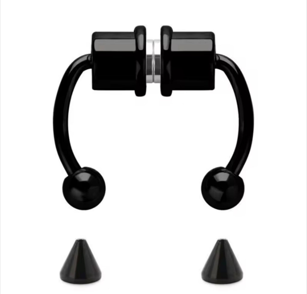 Magnetic Horseshoe Nose Rings, 316L Stainless Steel, Faux Septum Rings, Fake Piercing, Clip on, Hoop Rings, Gift for Women, Girl