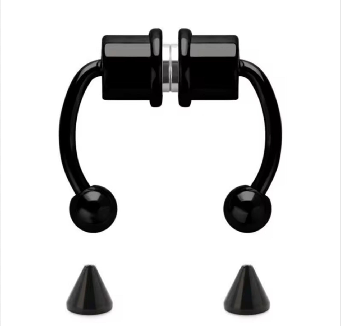 Magnetic Horseshoe Nose Rings, 316L Stainless Steel, Faux Septum Rings, Fake Piercing, Clip on, Hoop Rings, Gift for Women, Girl