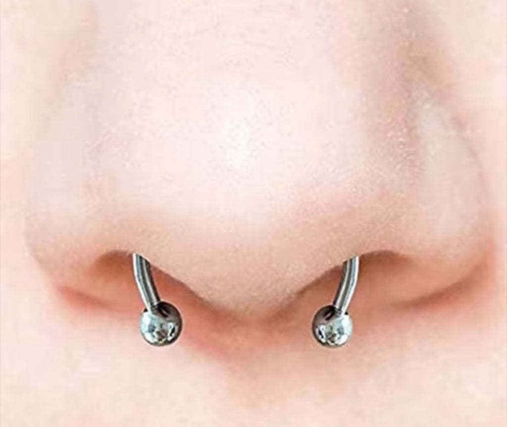 Magnetic Horseshoe Nose Rings, 316L Stainless Steel, Faux Septum Rings, Fake Piercing, Clip on, Hoop Rings, Gift for Women, Girl