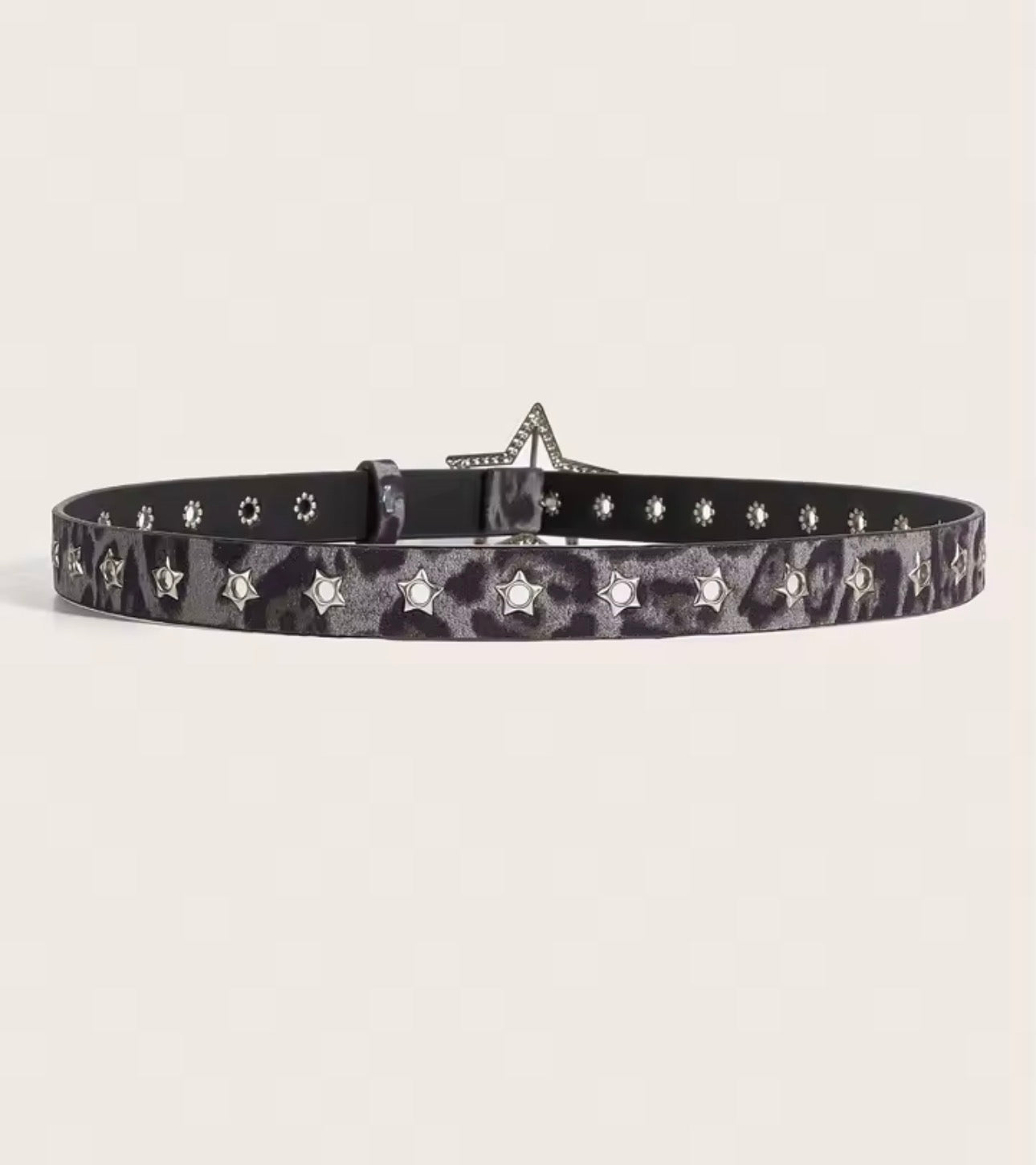 1pc Women's Y2K Star Studded Metal Hollow Star Belt, Suitable For Casual Daily Wear