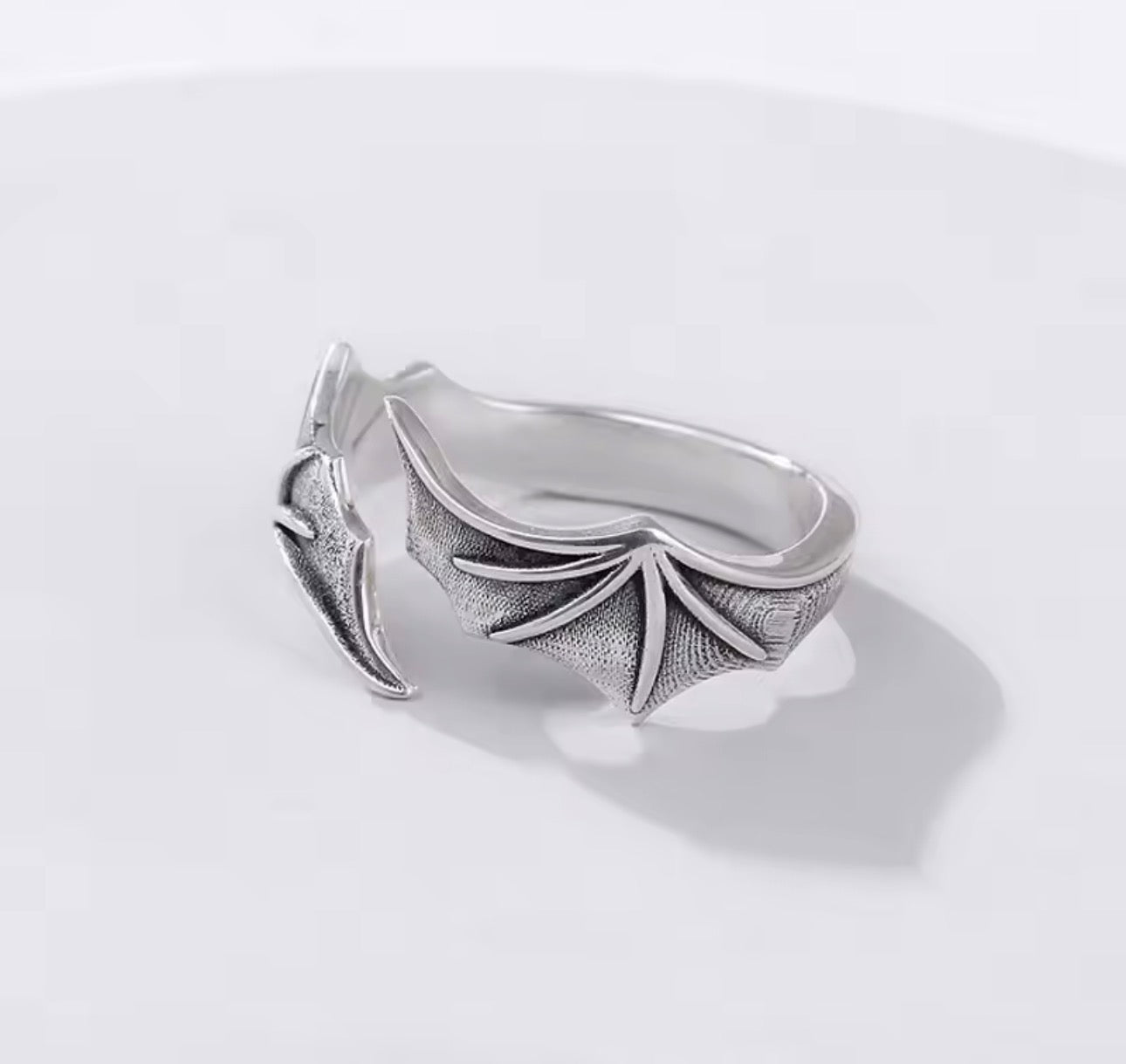 Retro Angel Demon Wings Creative Ring For Men Women Punk Gothic Open Ring Handmade Unisex Jewelry Accessories Gift For Lovers