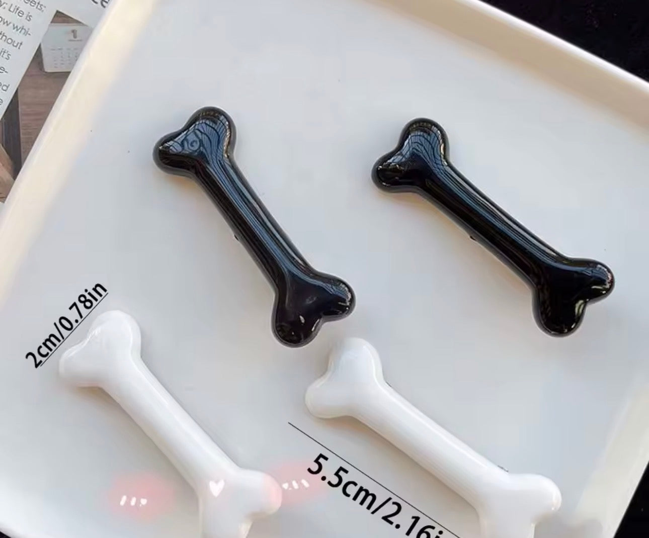 White Bone Hair Clip Cute Cartoon Bobby Pin Y2k Fashion Hair Volume Clip Small Hairpins Barrettes Creative Hair Accessories