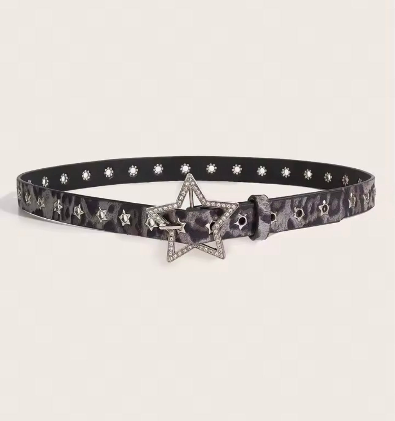 1pc Women's Y2K Star Studded Metal Hollow Star Belt, Suitable For Casual Daily Wear